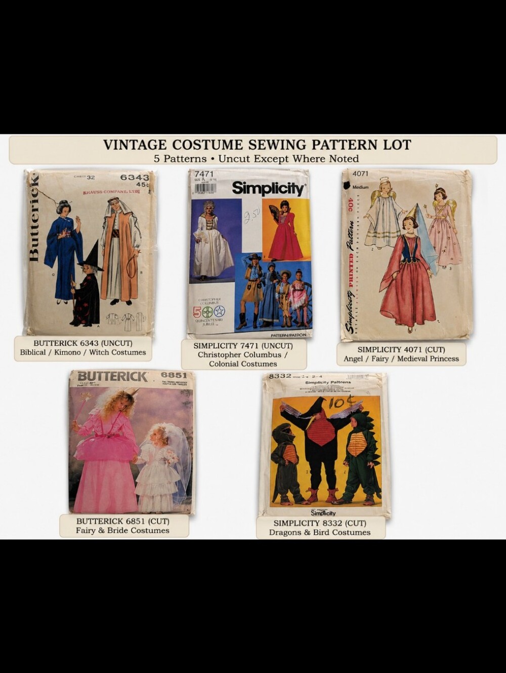 Butterfly Butter Costume Pattern - Blue, Black, Peach